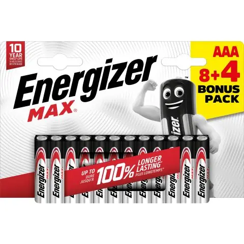 Energizer MAX AAA/E92 BP12 Batteri Kampanjpris